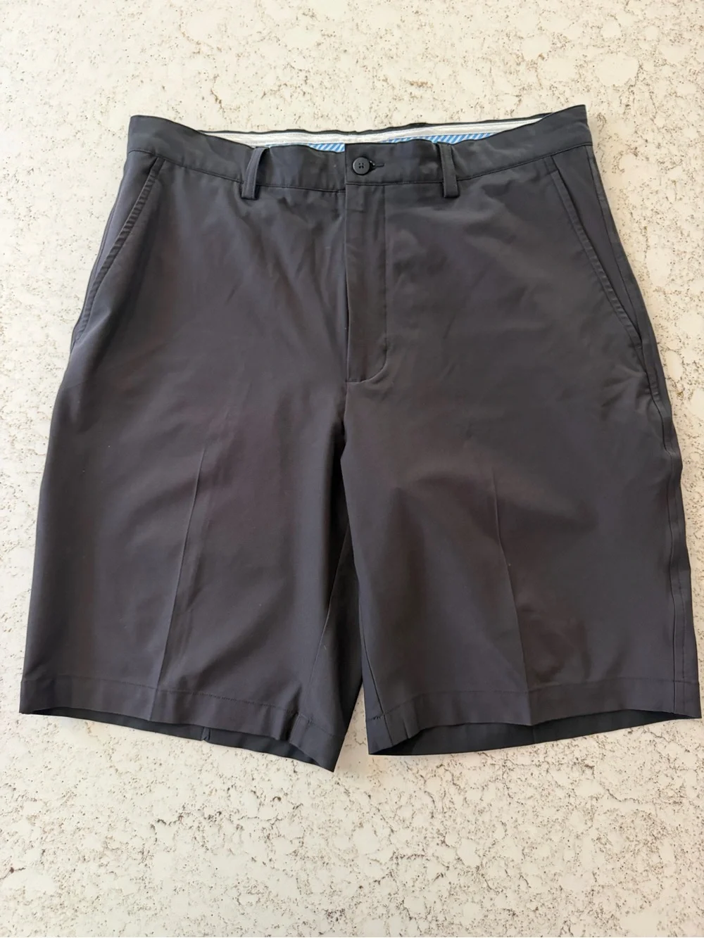 FootJoy Black Flat Front Golf Shorts